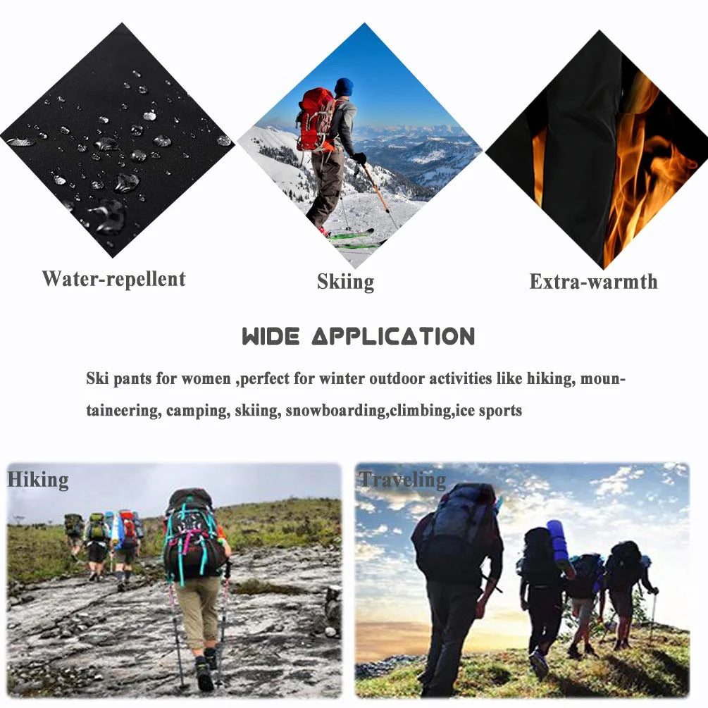 Waterproof Fleece Lined Softshell Ski Pants J732974