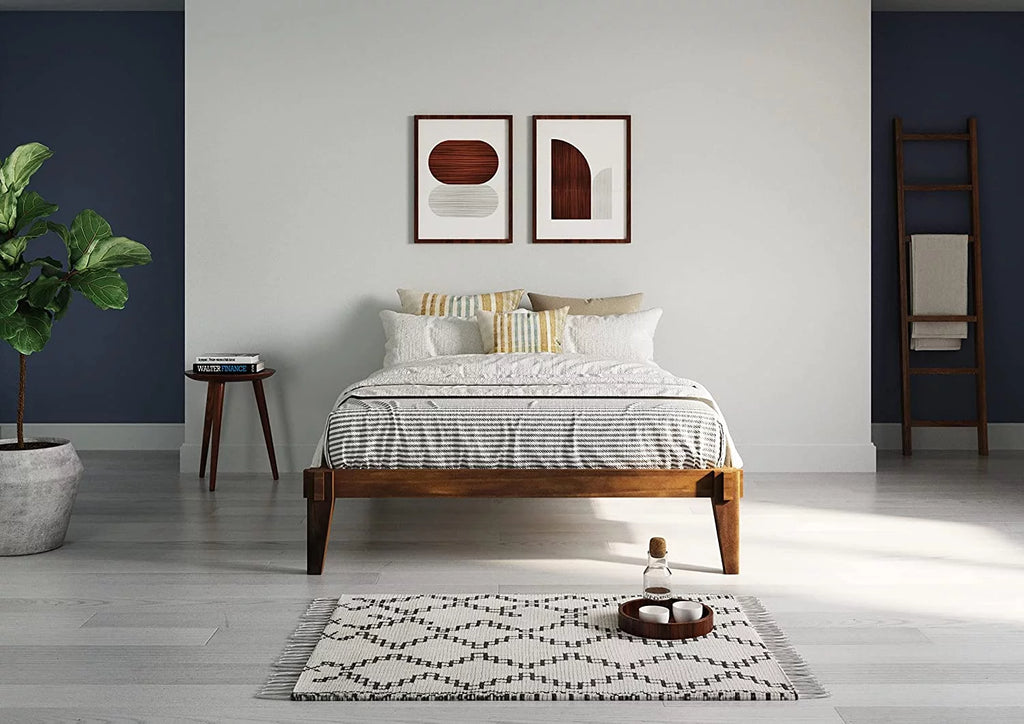 Full Size Solid Wood Bed Frame Without Headboard G42362