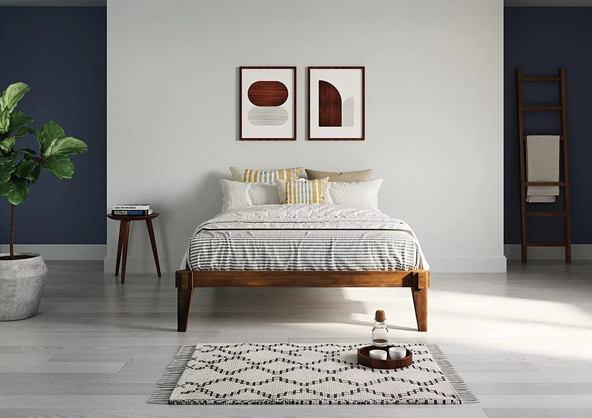 Full Size Solid Wood Bed Frame Without Headboard G42362