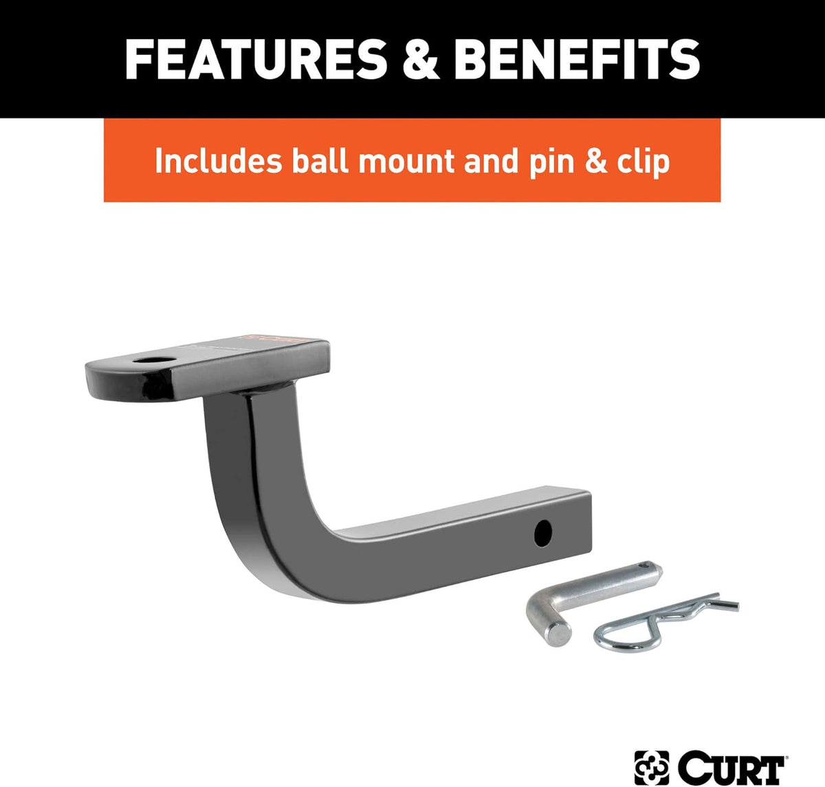 Class 2 Trailer Hitch with Ball Mount, 1-1/4-Inch Receiver M36697