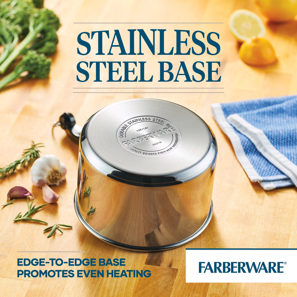 Stainless Steel Covered Saucepan 2 Qt L24667