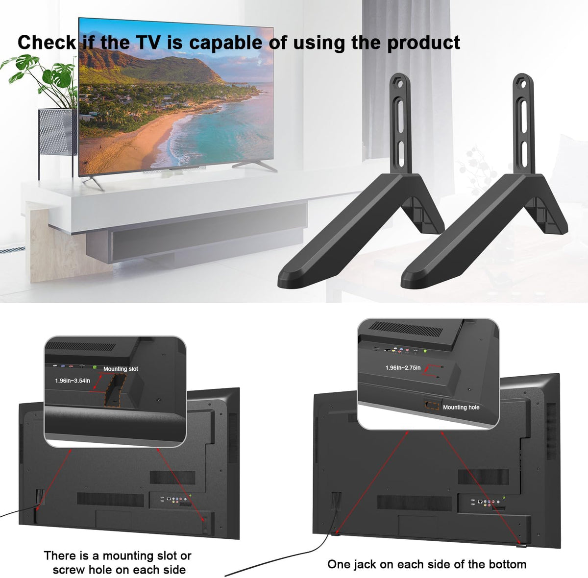 TV Stand with Mounting Legs V91369