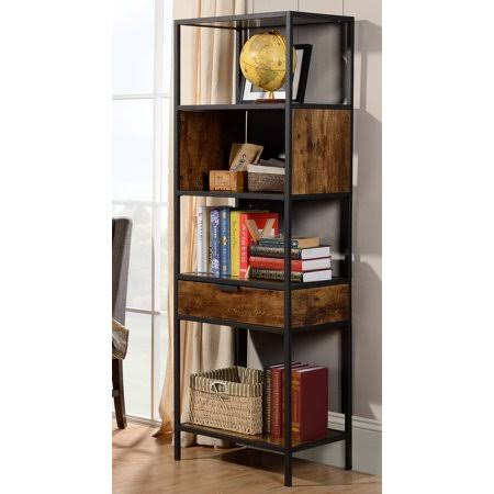 Brown Display Cabinet with Drawer K177