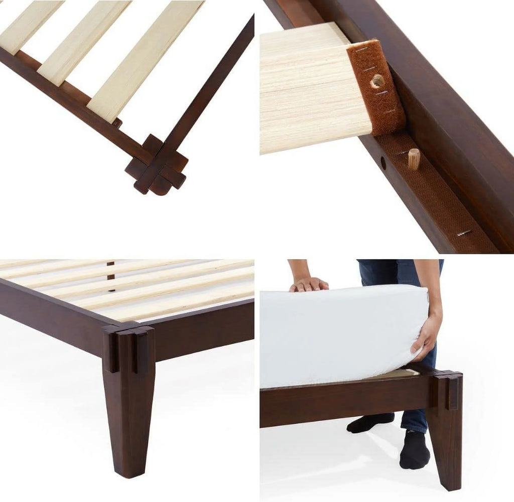 Full Size Solid Wood Bed Frame Without Headboard G42362