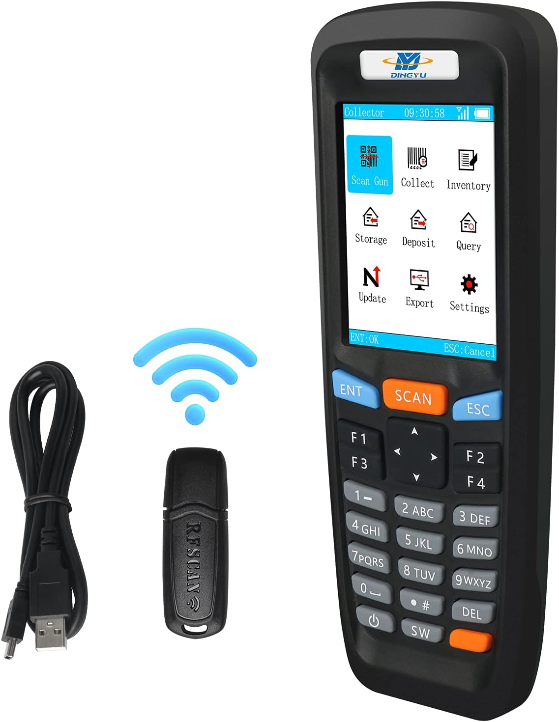Wireless 1D Portable Inventory Scanner with TFT Color LCD Screen H1890