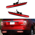 Full LED Red Lens Bumper Reflector Rear Fog Lights Pack of 2 Y17565