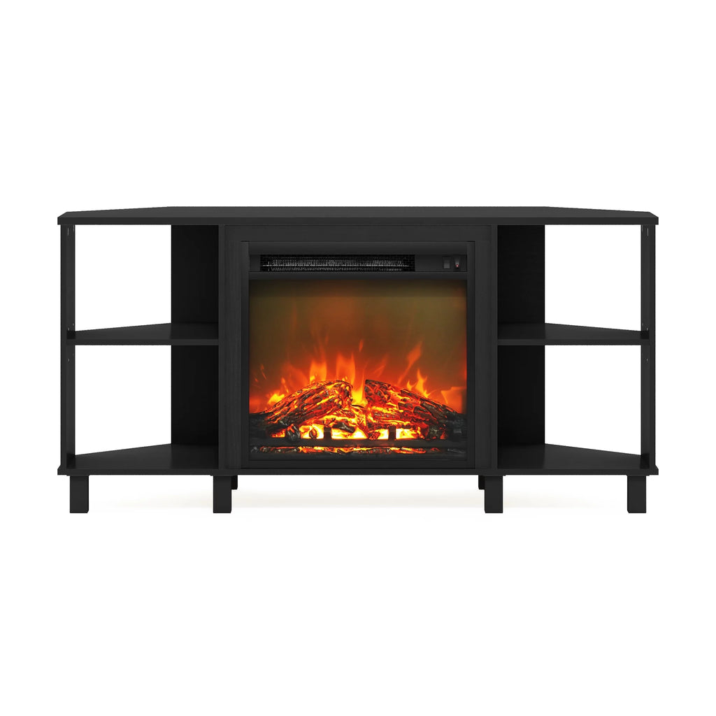 Corner Fireplace TV Stand with Metal Leg for TV up to 55 Inches K62712