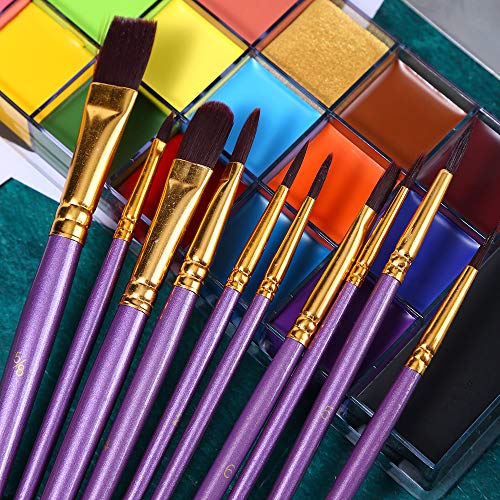 20 Colors Face Body Paint Oil Makeup Set with Mixing Palette and Brushes C1786