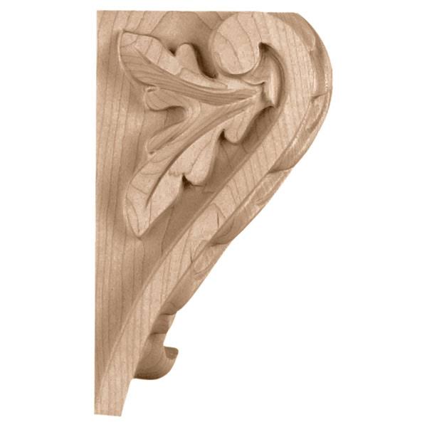 Small Block Acanthus Leaf Corbel, Red Oak N264473