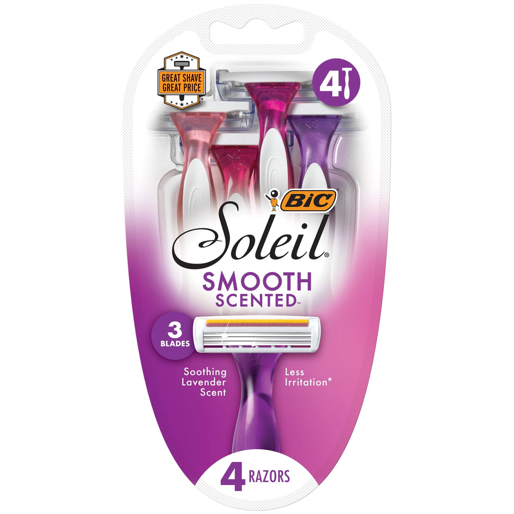 Scented Women's Disposable Razor, 3 Blade, 4 Pack Q2201
