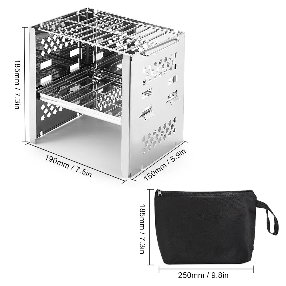 Stainless Steel Wood Burning Stove A17222
