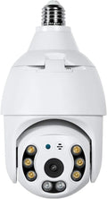 2K 3.0MP Wireless PTZ Security Camera with E27 Light Bulb Connector, Pack of 2 H198541