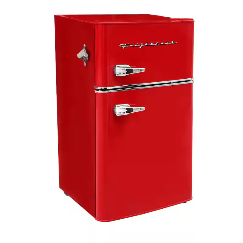 3.2 cu. ft. 2 Door Retro Mini Fridge in Red X312445
