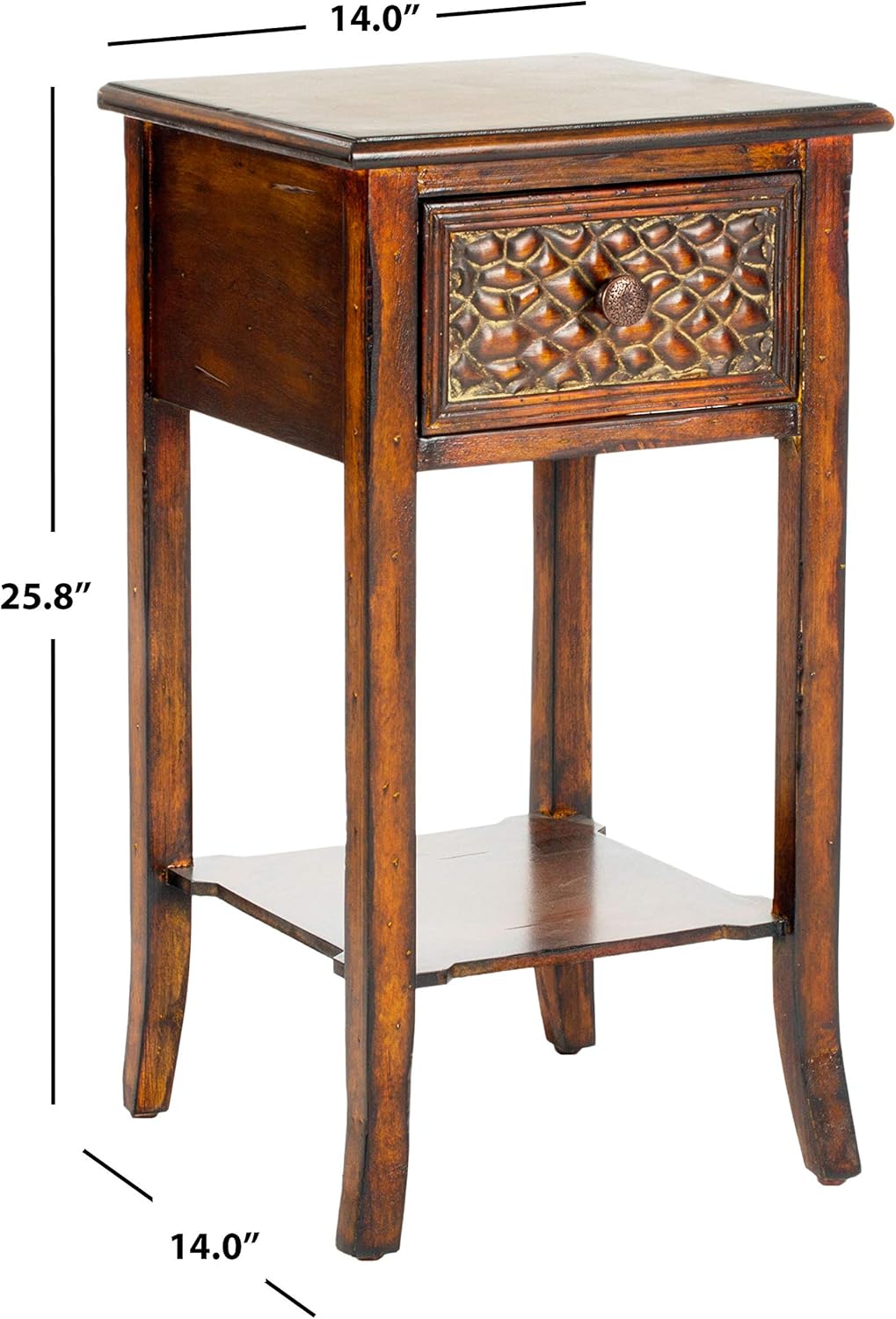 Dark Brown End Table Y38318