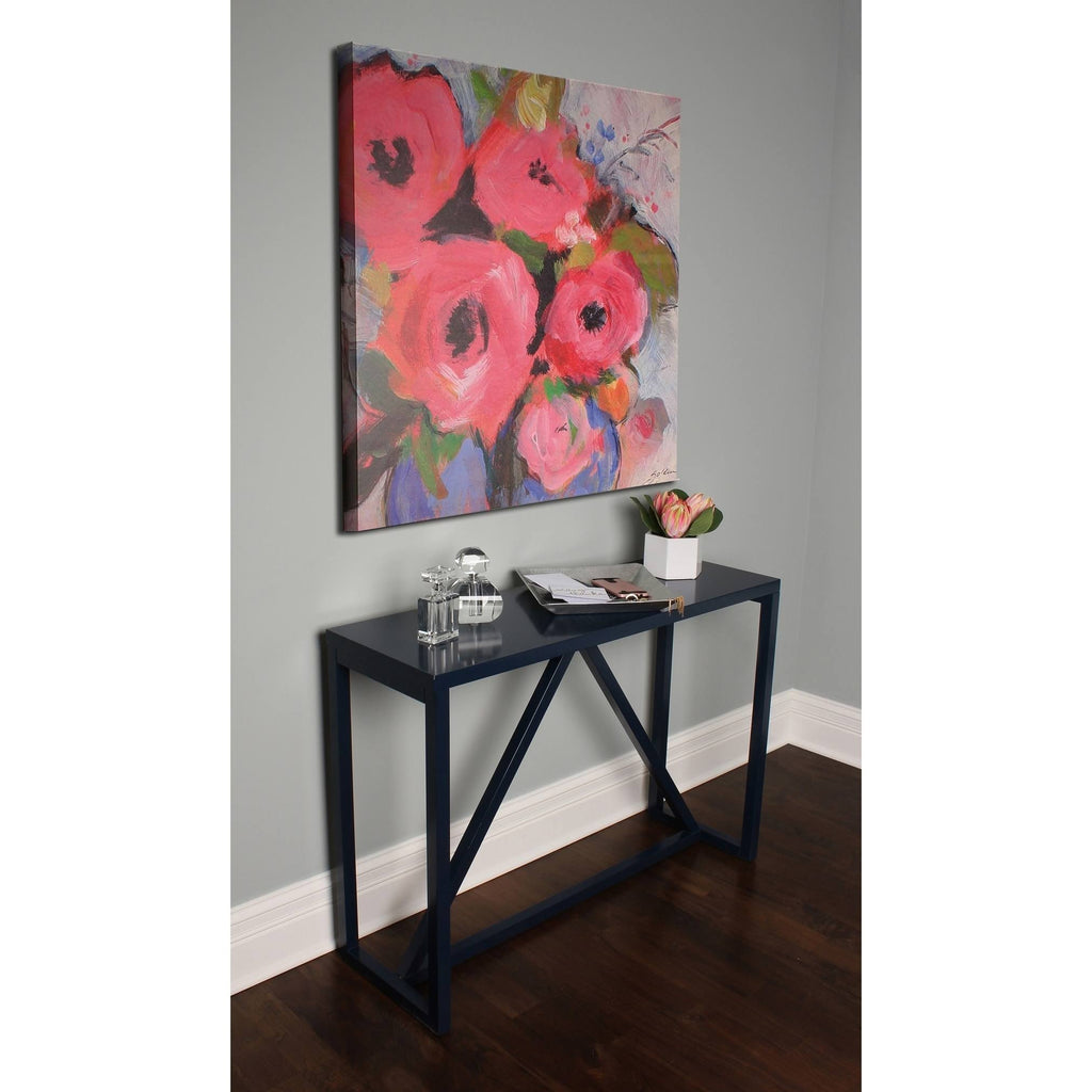 Blue Wood Console Table O5570