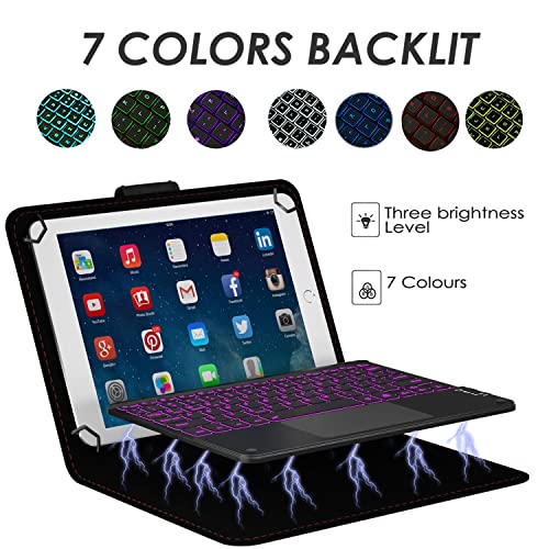 9" to 11" Tablet Keyboard Case with Touchpad Black U8528