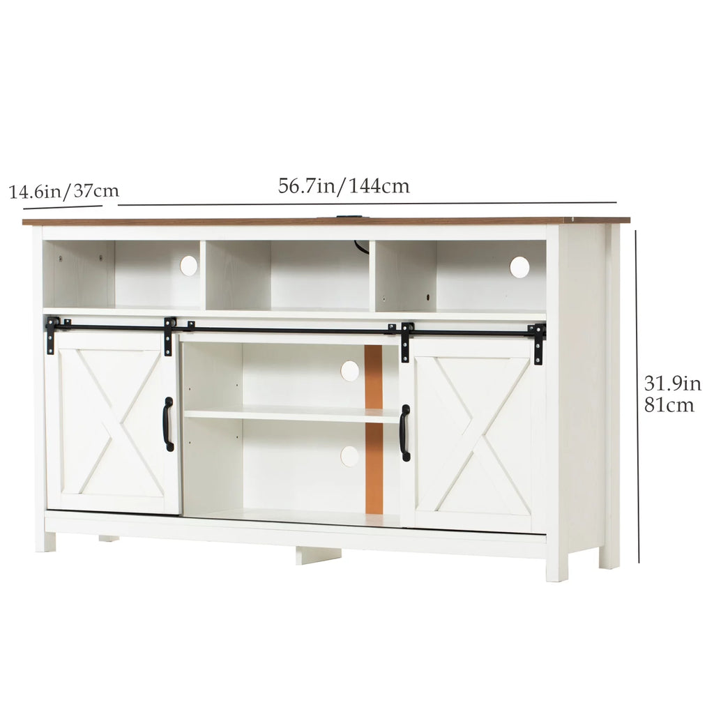 White TV Stand for 65 inch TVs E9894