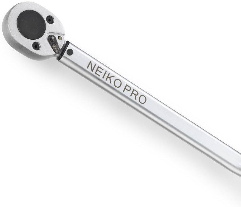 3/4” Drive Adjustable Click Torque Wrench, 50-300 Foot-Pound, Chrome Vanadium Steel H7366