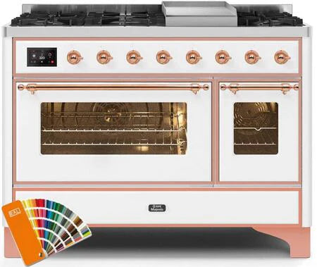 48 Dual Fuel Natural Gas Range with Copper Trim O3115
