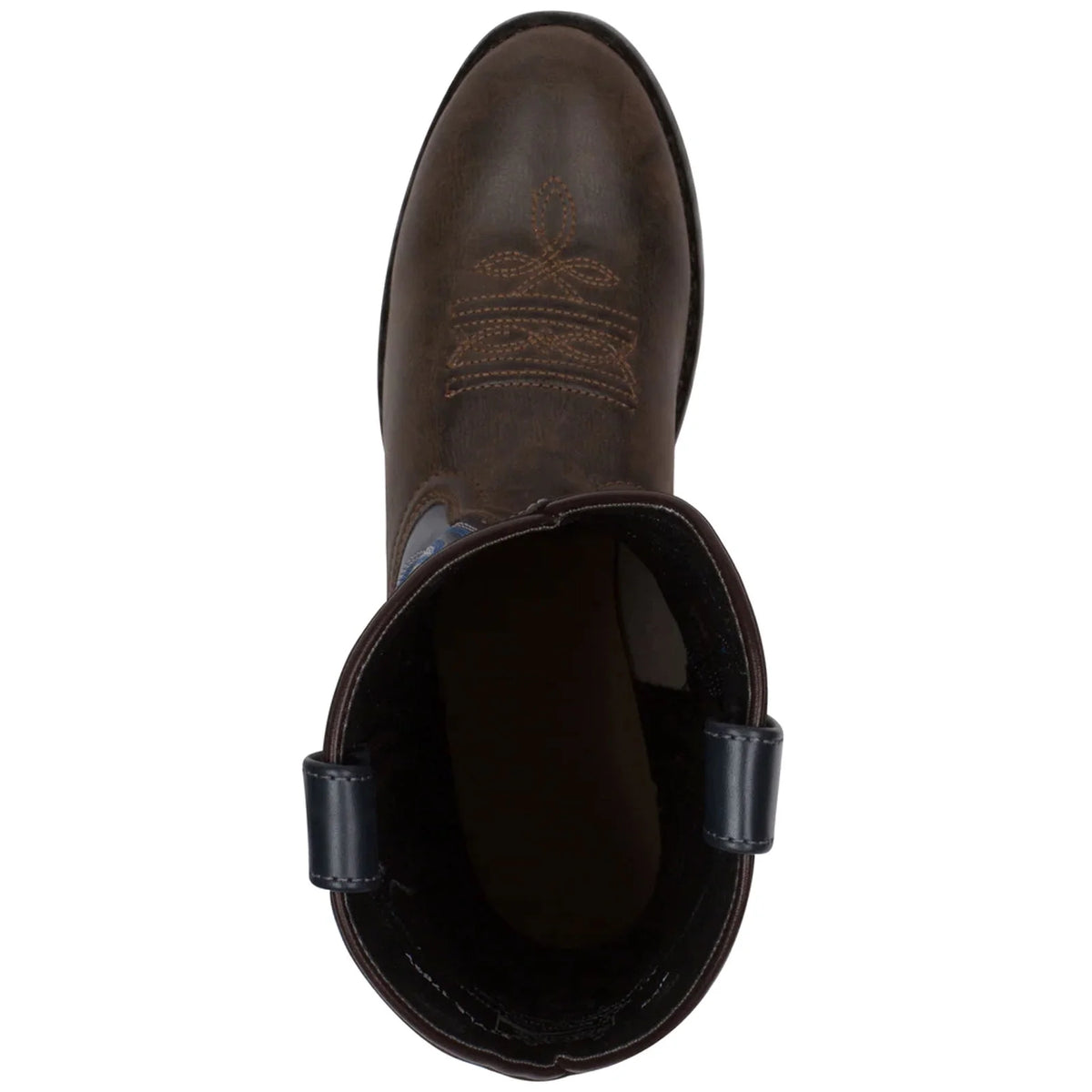 Brown/Navy Kids Western Boots Q296551