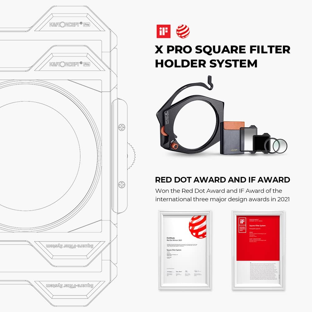 Square Filter Holder System Kit with 95mm Circular Polarizer, Square GND8 Filter, ND1000, and 4 Filter Adapter Rings N756177