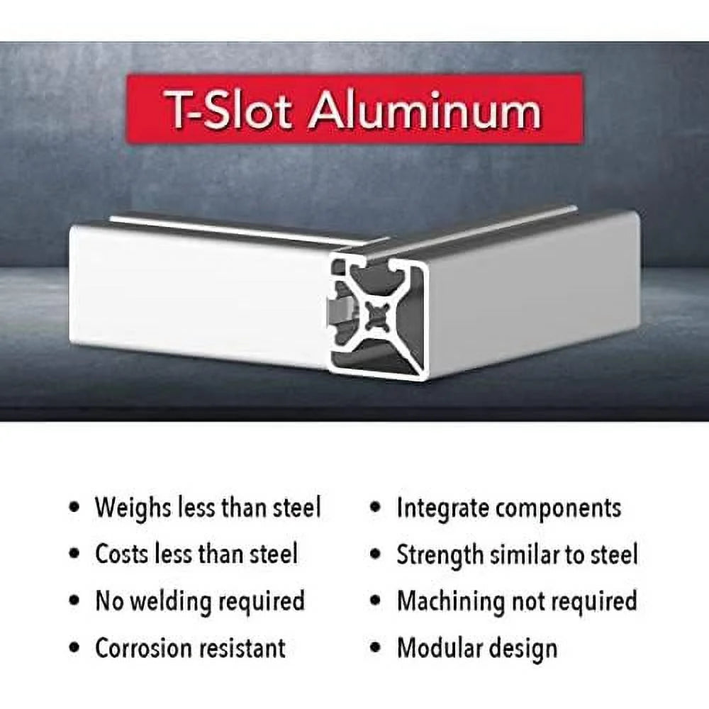 1.5" X 1.5" Double Channel Aluminum Extrusion 36" Long G6428
