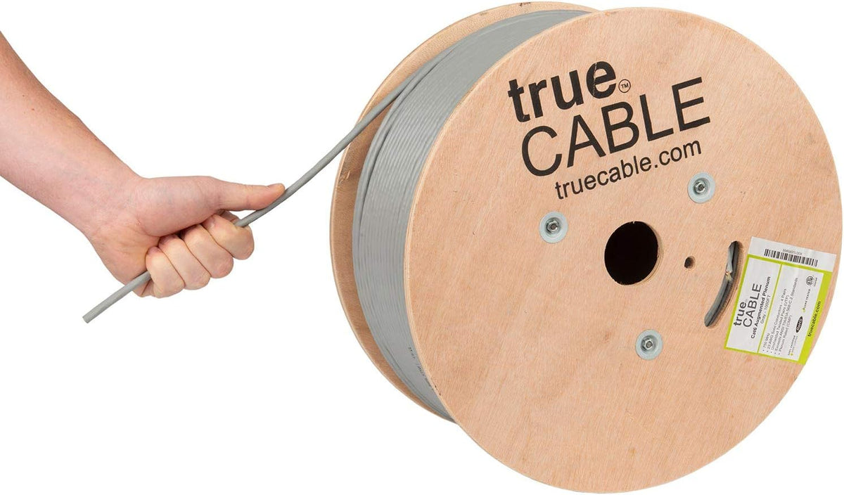 1000ft Black 23AWG 4 Pair Solid Bare Copper Bulk Ethernet Cable X12793