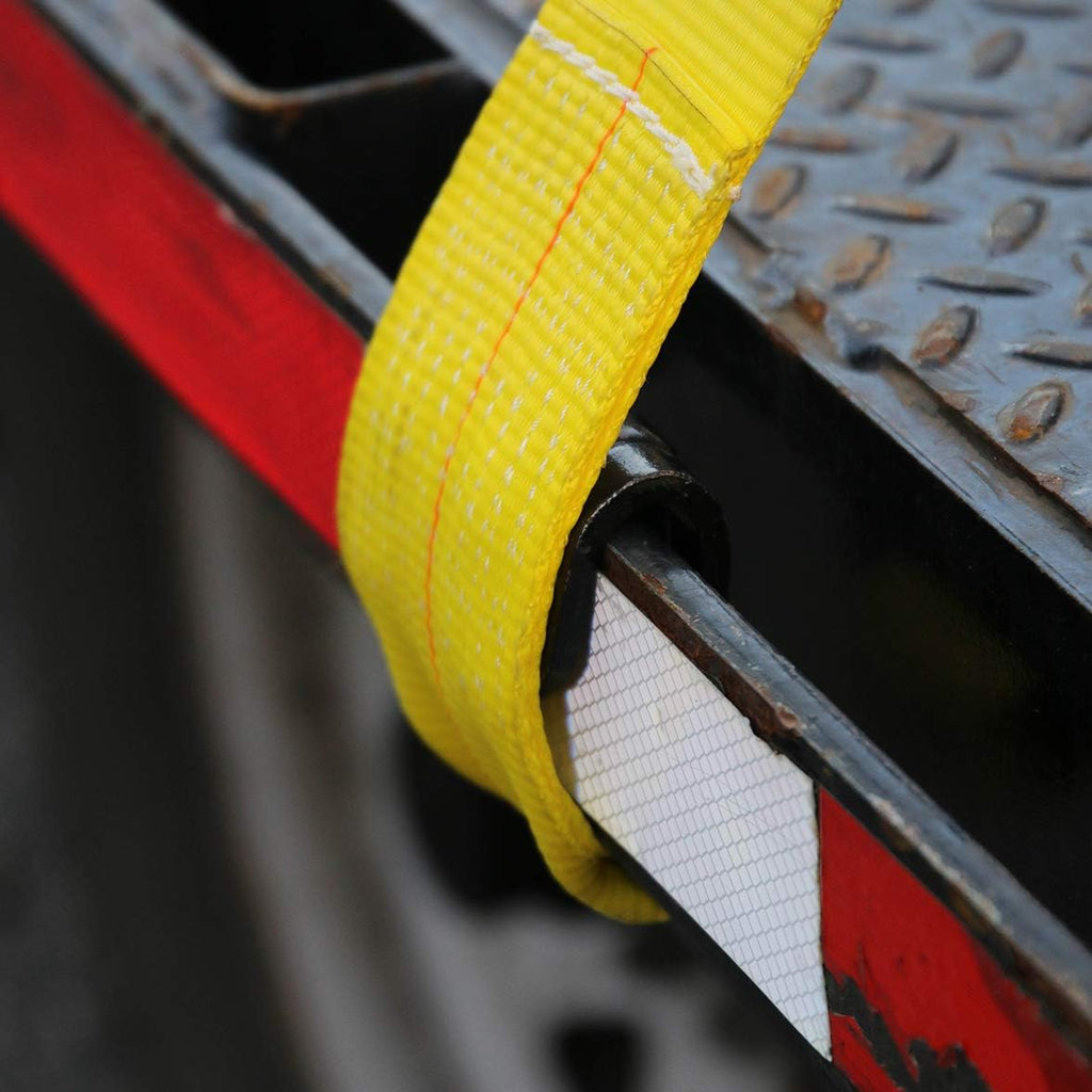 2 Winch Straps, 4 x30' Flatbed Trailer Tie-Downs with Flat Hooks T86608