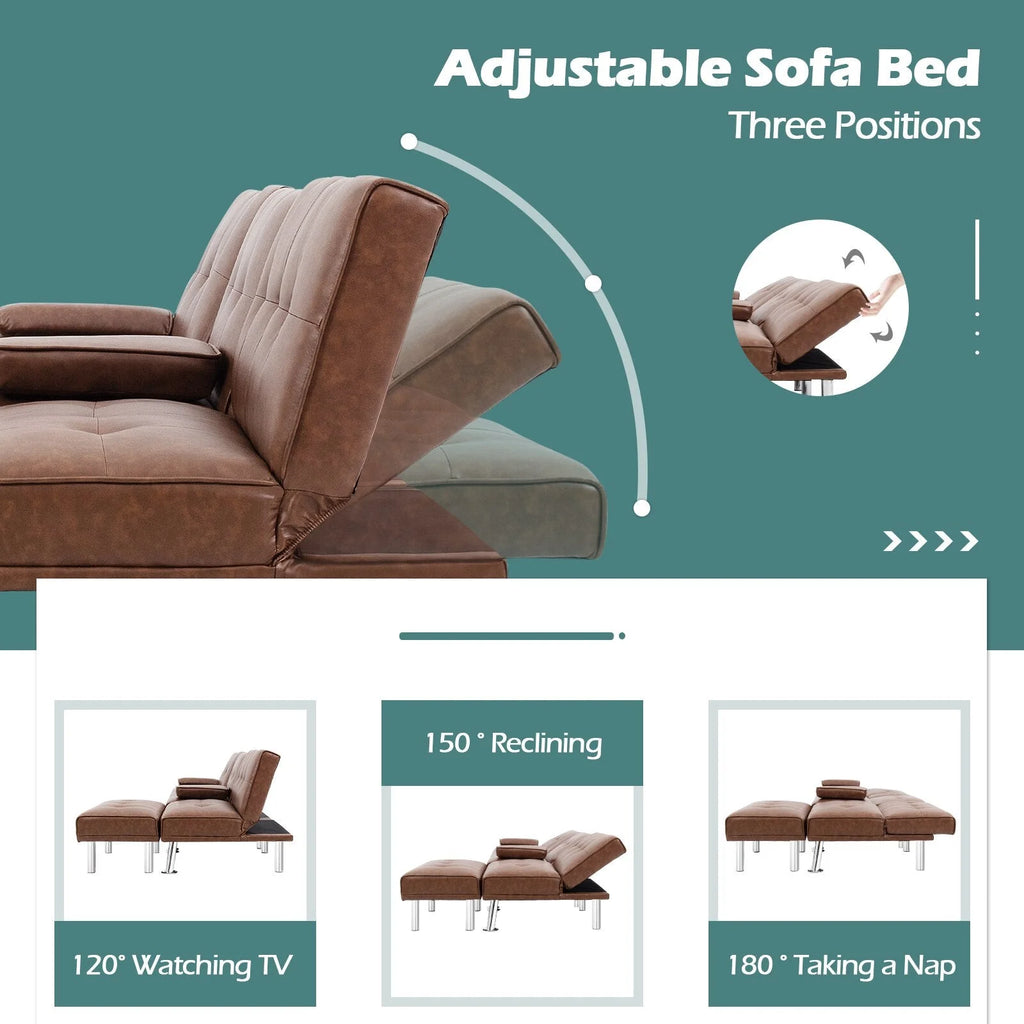 Brown 3-Piece Sectional Sofa Set O1871