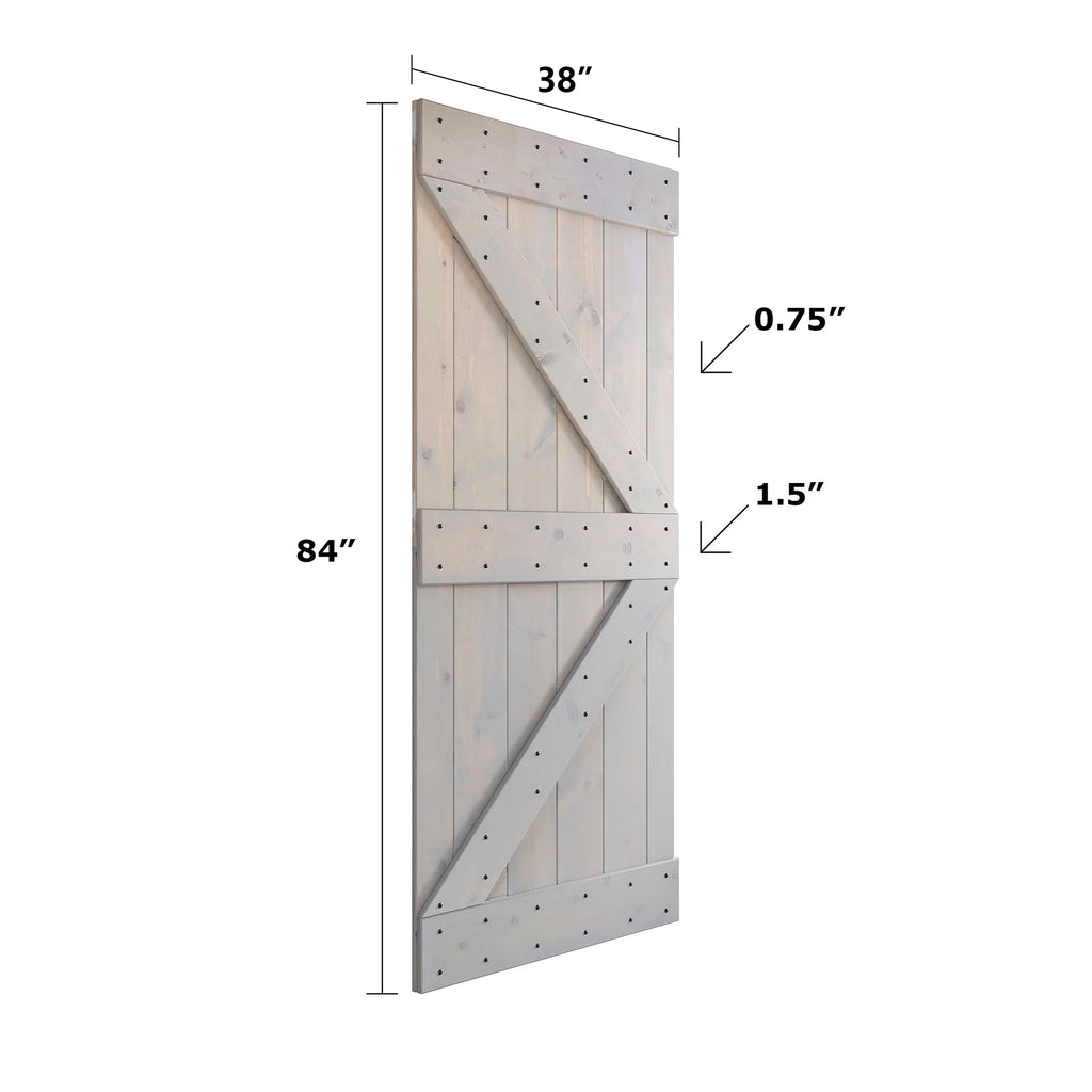38 in x 84 in Knotty Wood Sliding Barn Door U765