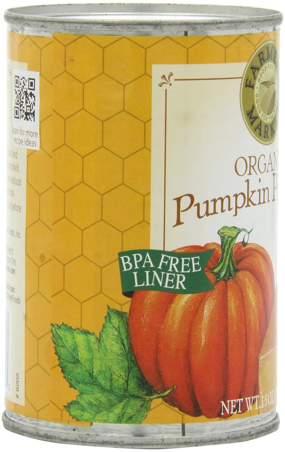 Organic Canned Pumpkin Pie Mix 15-Ounce Cans Pack Of 12 R9556