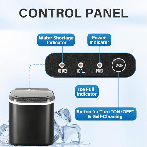 Portable Countertop Ice Maker with Ice Spoon and Basket S669894