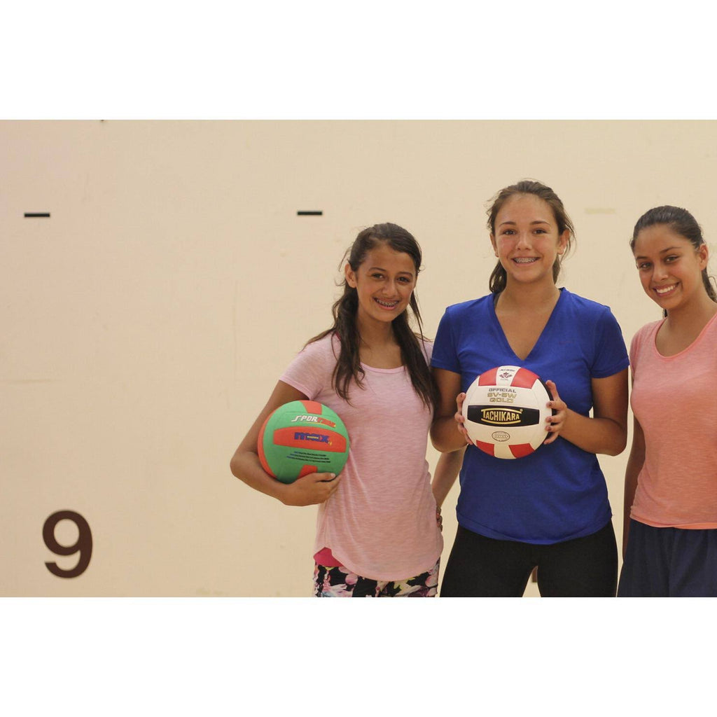 Scarlet White Black Leather Volleyball D6727