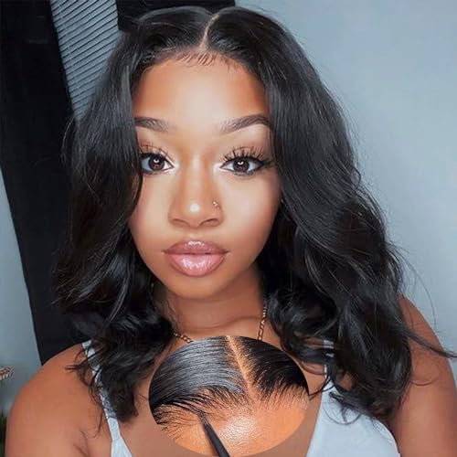 14 Inch Body Wave Lace Front Human Hair Wig A5430