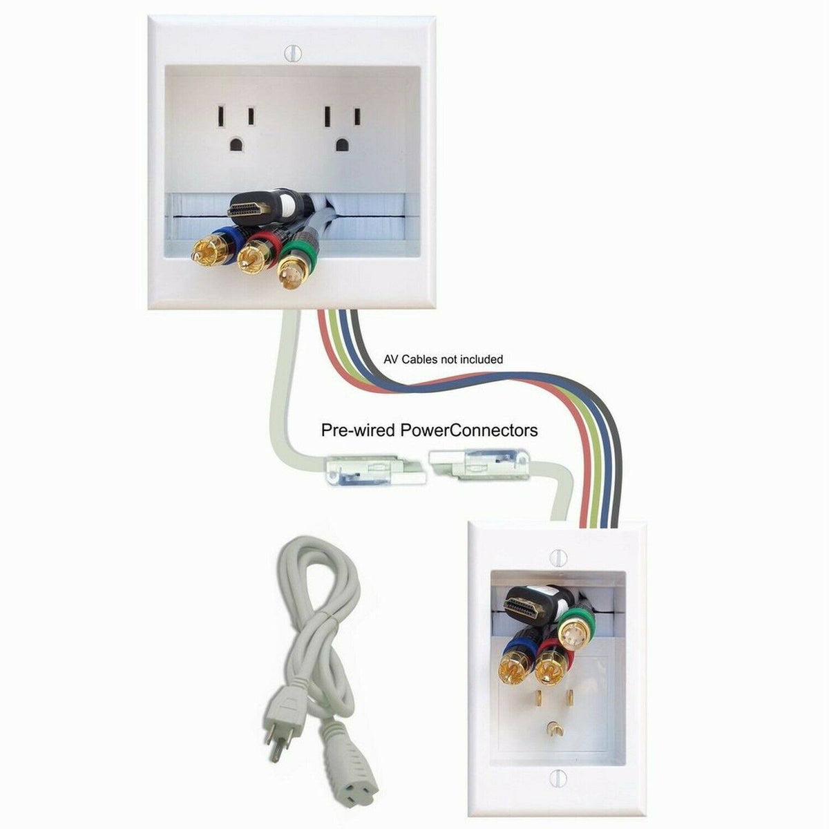 Recessed In-Wall Cable Management W176