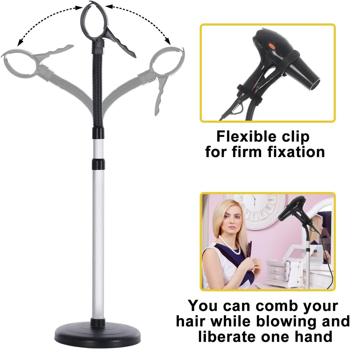 Adjustable Metal Hair Dryer Stand Holder C72359