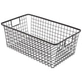 Black Set of 4 Nestable Basket Organizer with Handles V6746