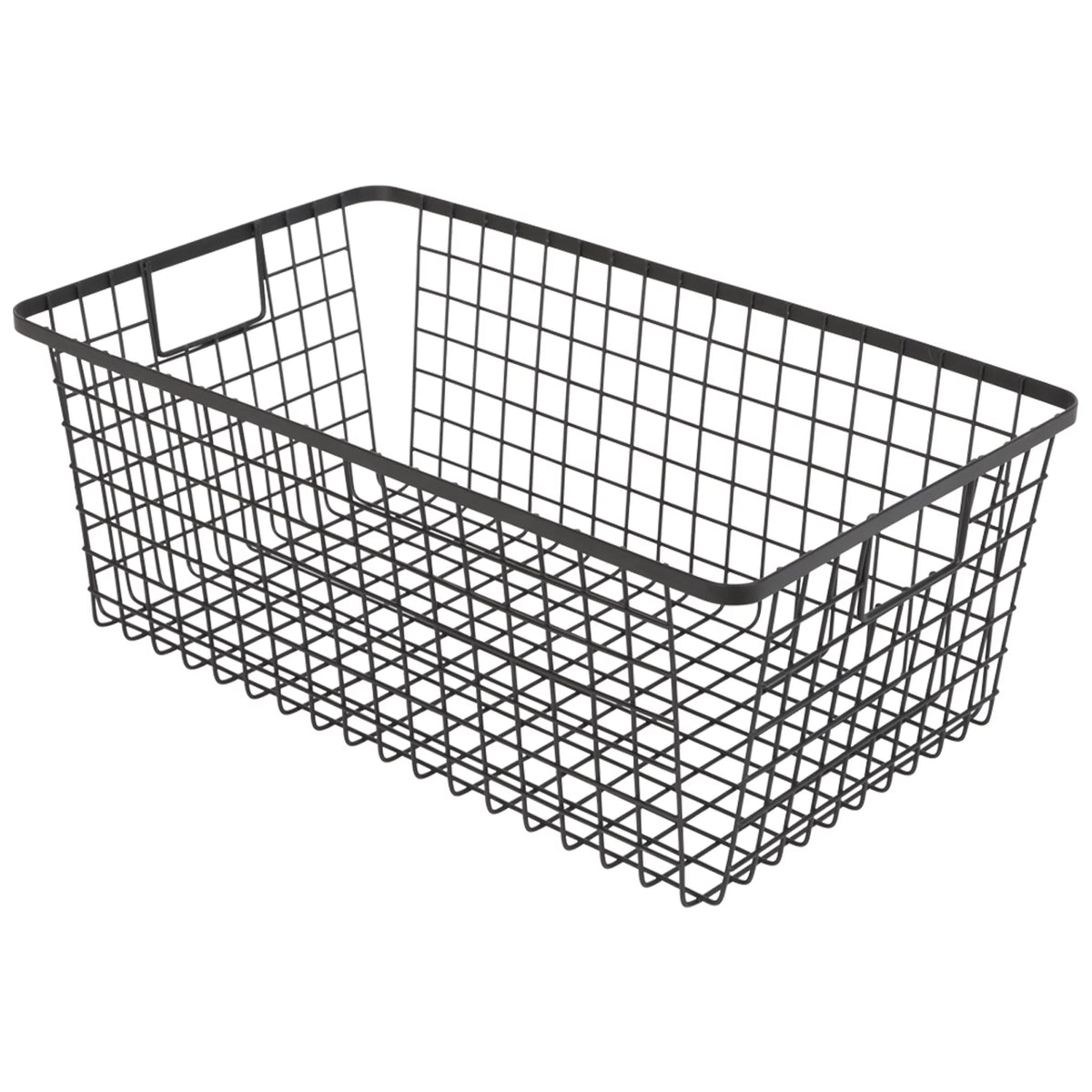 Black Set of 4 Nestable Basket Organizer with Handles V6746