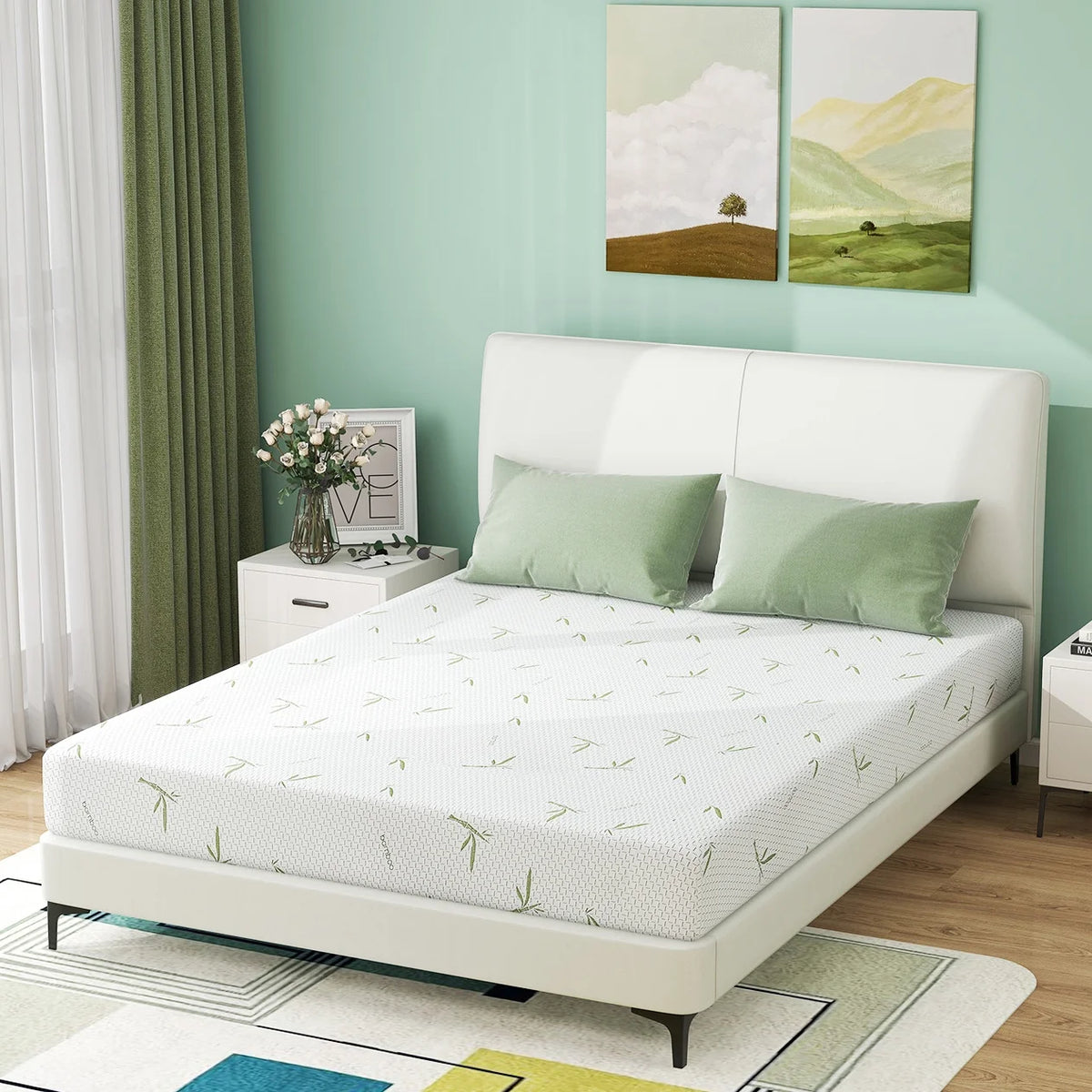Twin Size Memory Foam Mattress with Cover Z768