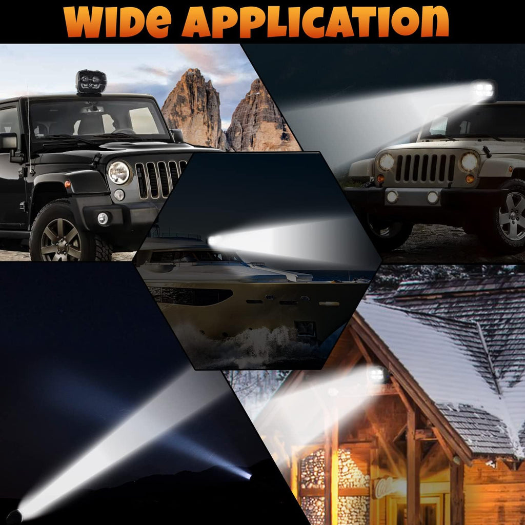 60W LED Searchlight with Magnetic Base and Permanent Mount I65913