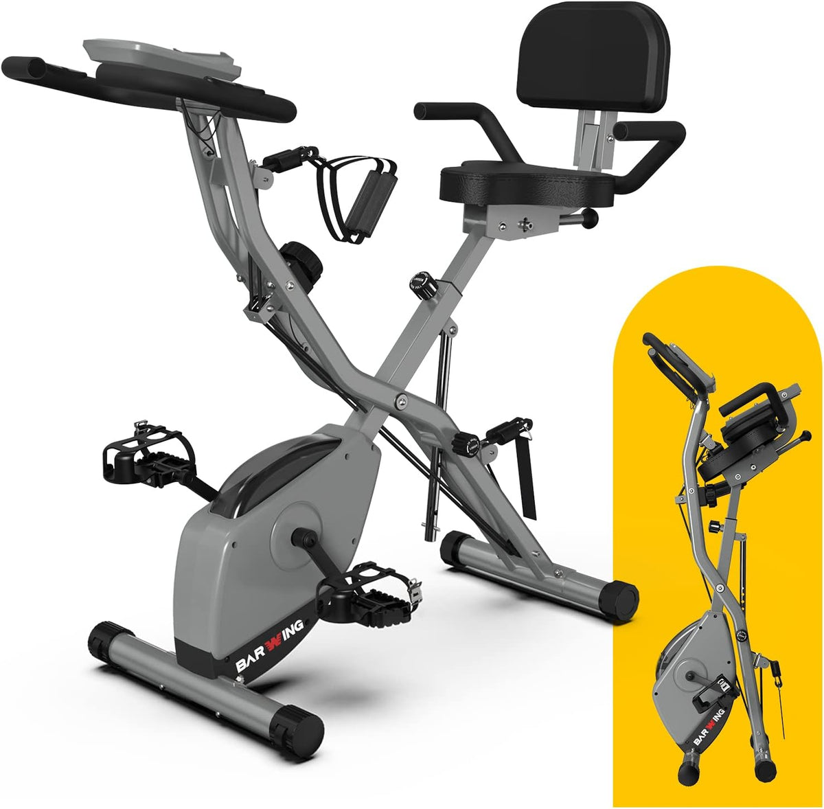 4 IN 1 Foldable Exercise Bike with Magnetic Resistance T298