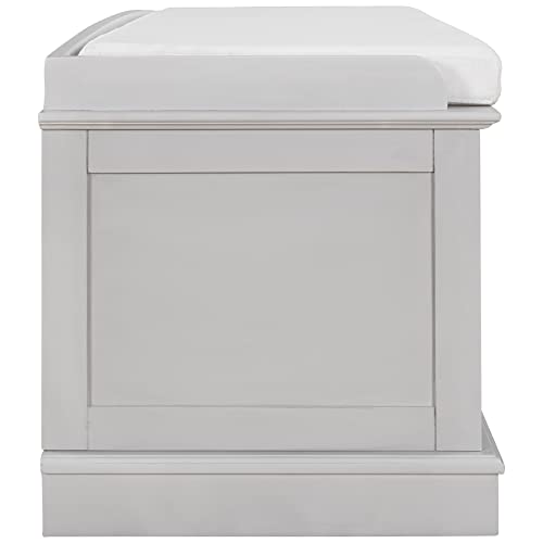 Antique Navy Storage Bench with 4 Doors and Adjustable Shelves A727681