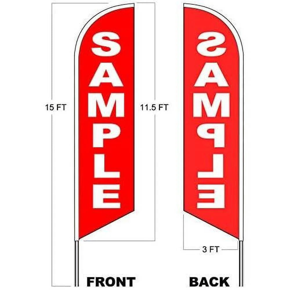 PHILLY CHEESESTEAK 15 Ft Tall Windless Swooper Flag Feather Banner Sign Kit L1428