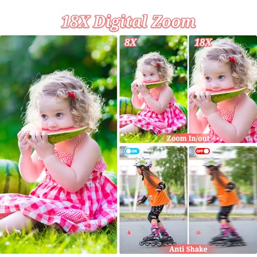 4K 64MP Compact Point and Shoot Digital Camera with 64GB Card F6912
