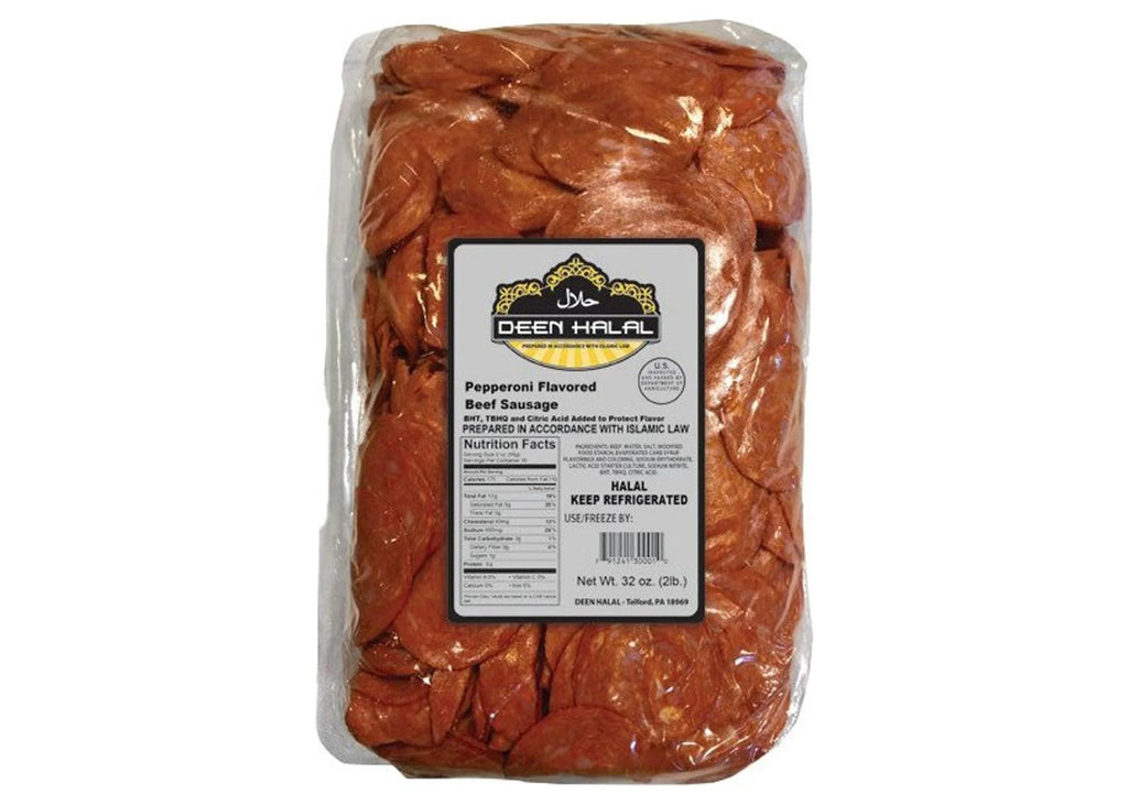 Halal Sliced Pepperoni Flavored Beef Sausage 2lbs E598