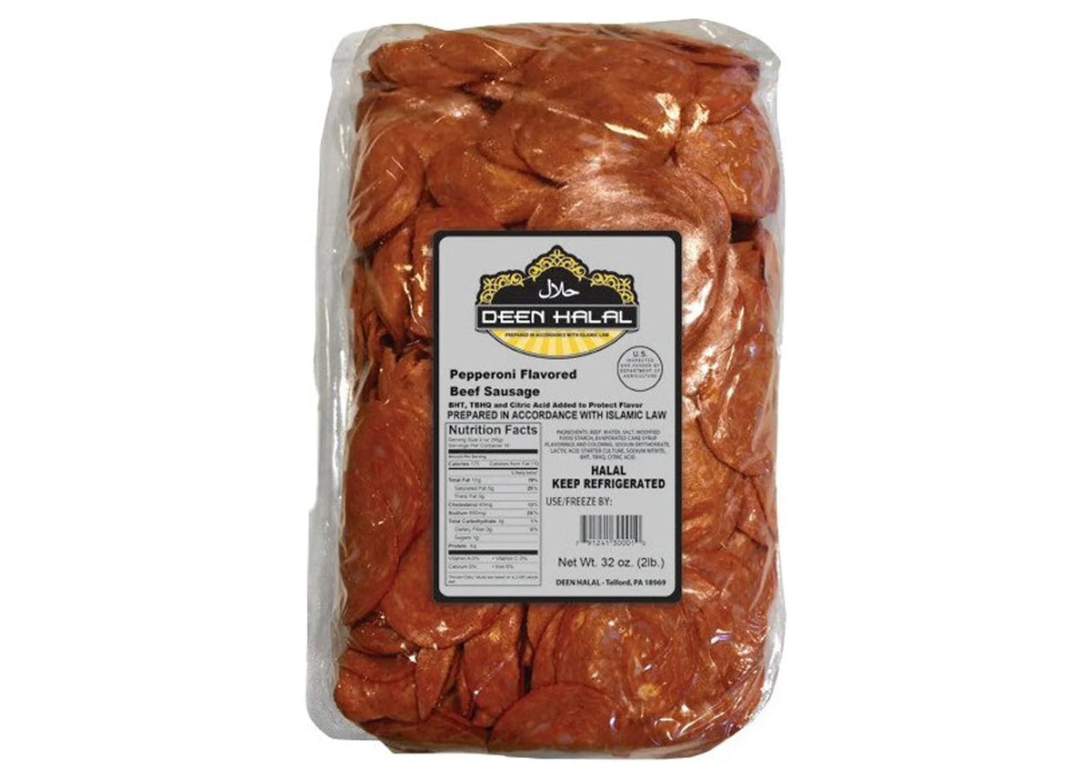 Halal Sliced Pepperoni Flavored Beef Sausage 2lbs E598