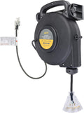 40 Ft 12/3 Retractable Extension Cord Reel with 3 Electrical Outlets Z178373