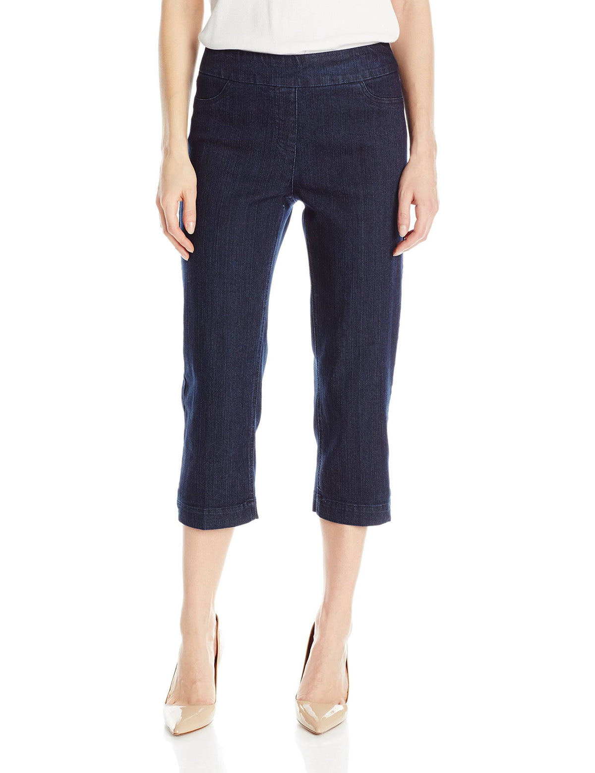 Denim Pull-On Capri Pants Z447433