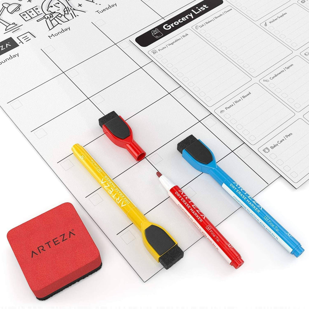 Magnetic Monthly Calendar Set, Dry Erase, White I486283