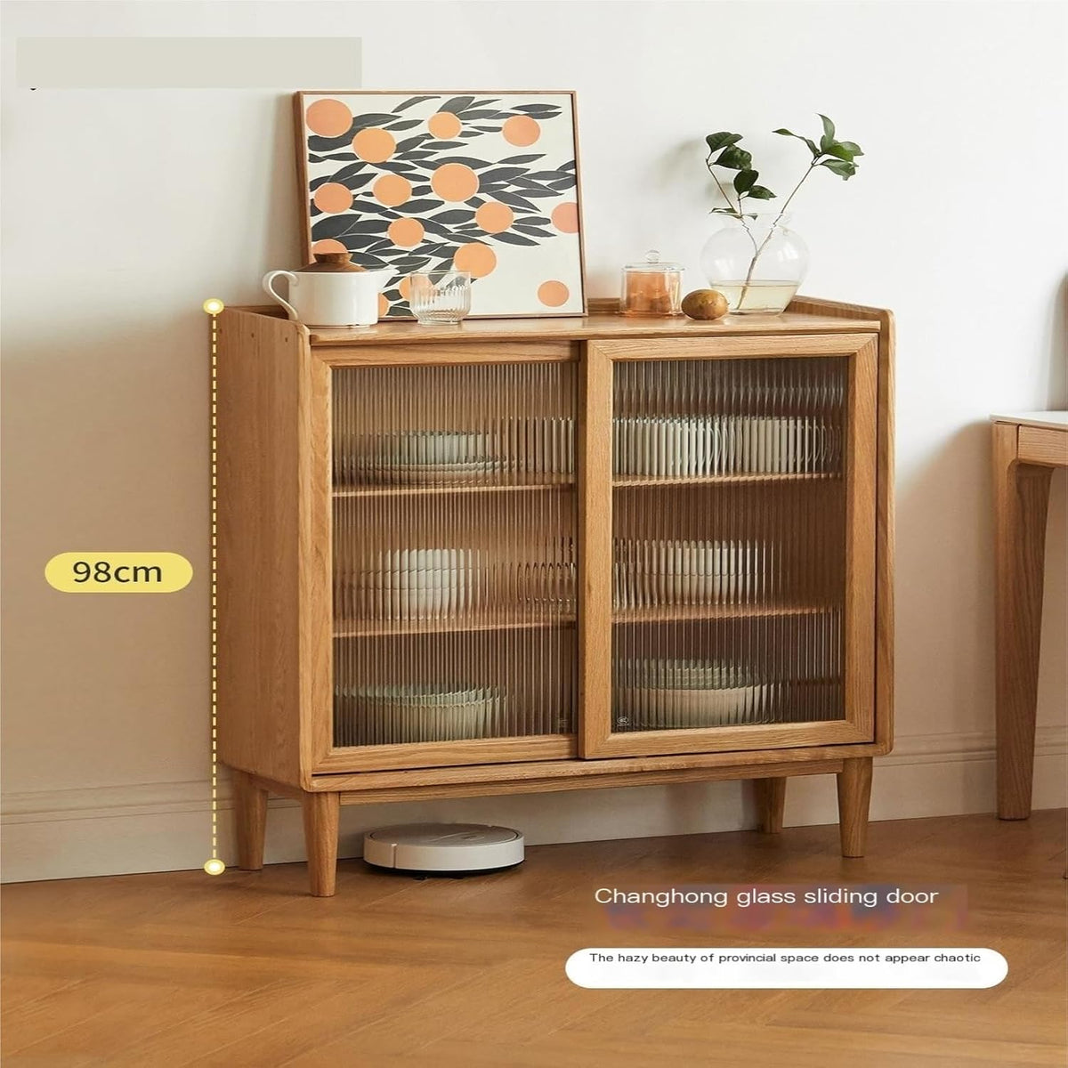 Solid Wood Oak Buffet Cabinet T318